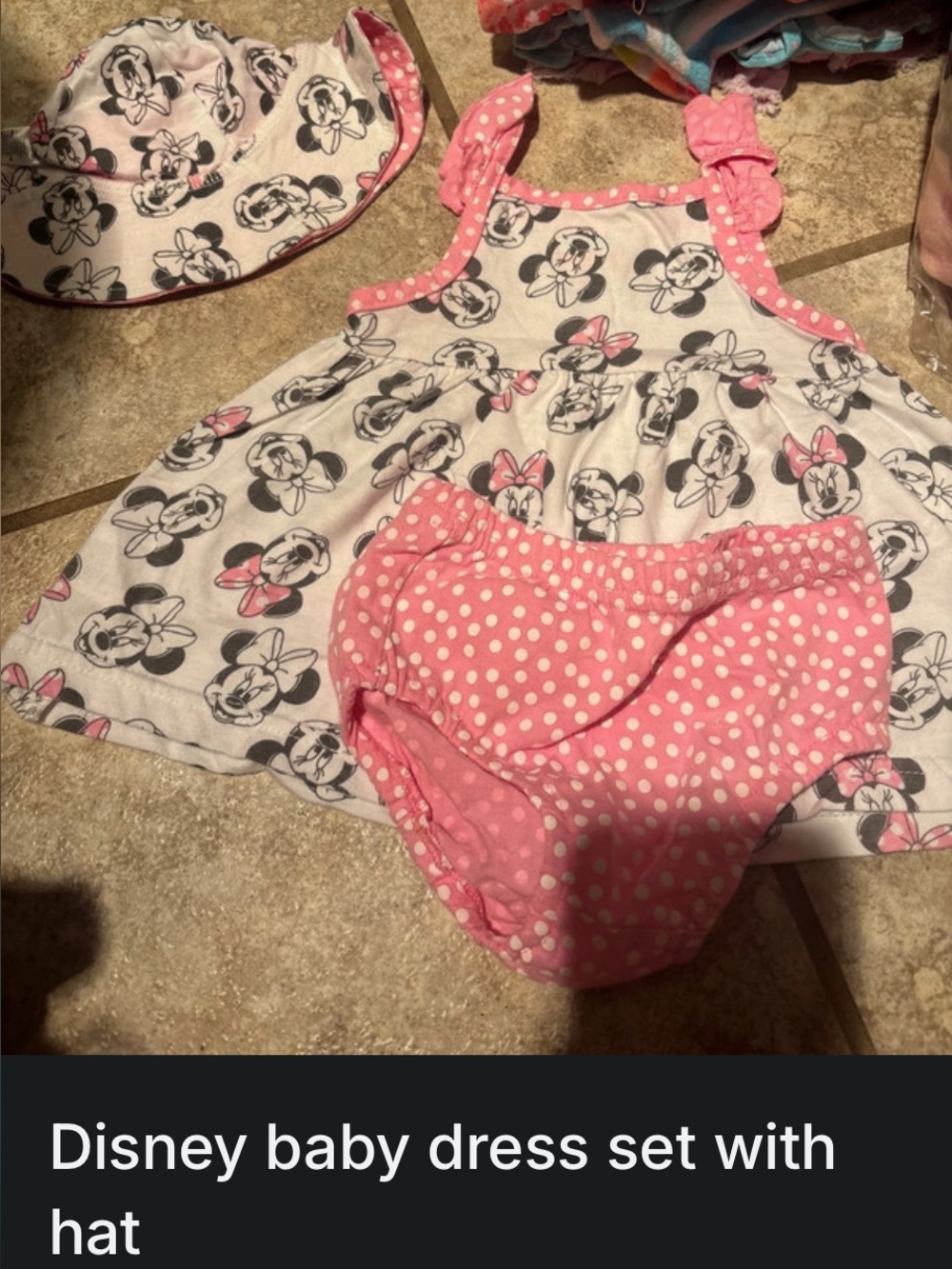 Disney Minnie Mouse Pink & White Diaper Cover Set